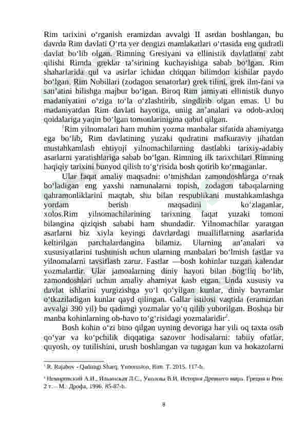 QADIMGI RIMDA ARXIV ISHI 8