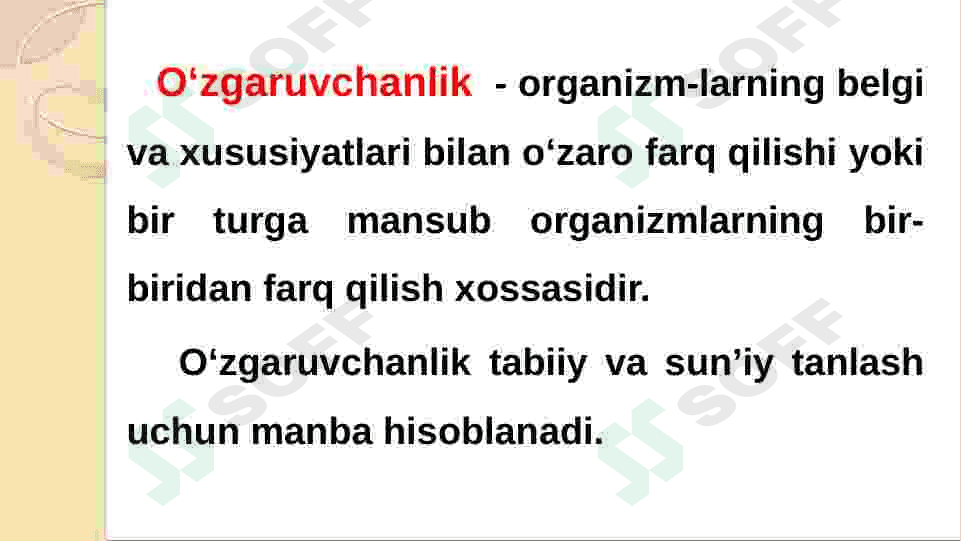 O‘zgaruvchanlik 8