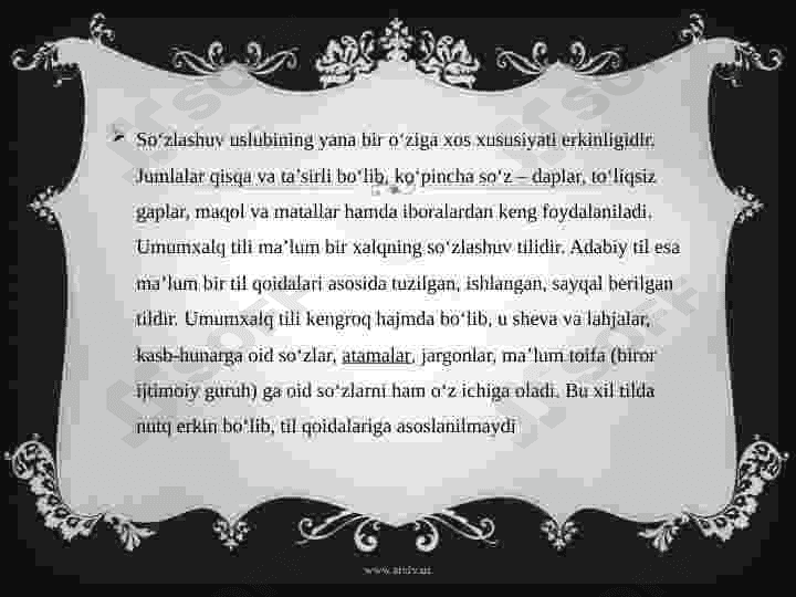 So’zlashuv nutq uslubi 8