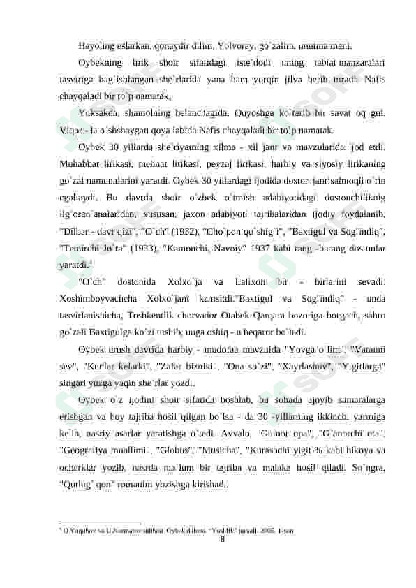 Oybek adabiyotshunos 8