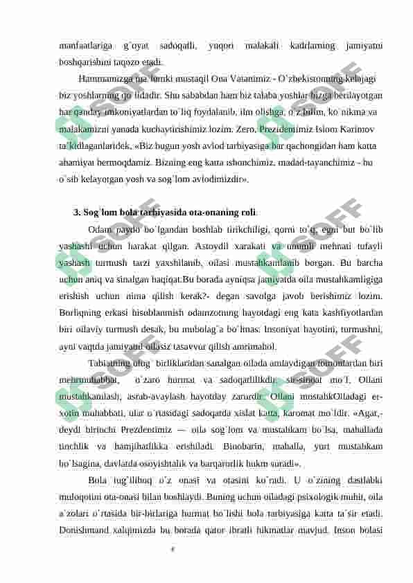 Oilada bolalarni tarbiyalash usullari 8
