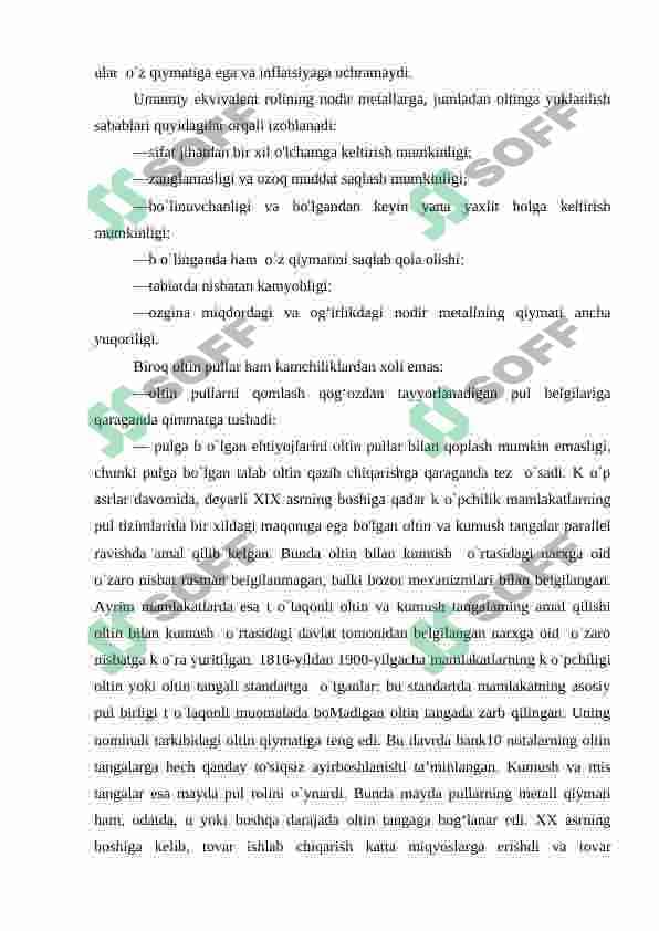 Jahon  iqtisodiyotida pul  evolutsiyasi va vazifalari 8