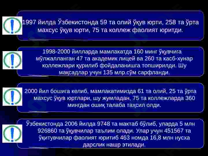 Ta'lim sohasida amalga oshirilayotgan islohotlar. 8