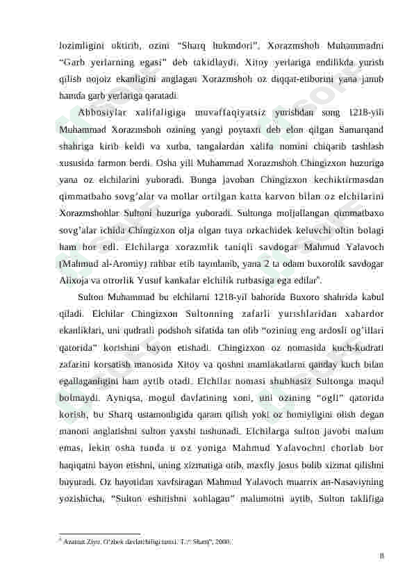 CHIGATOY ULUSINING TASHKIL TOPISHI 8