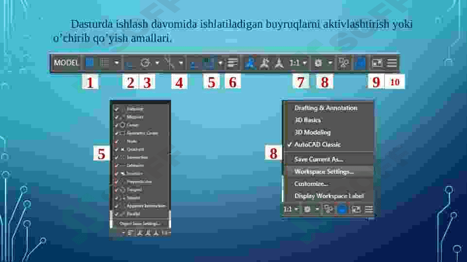 AutoCad dasturi haqida tushuncha 8