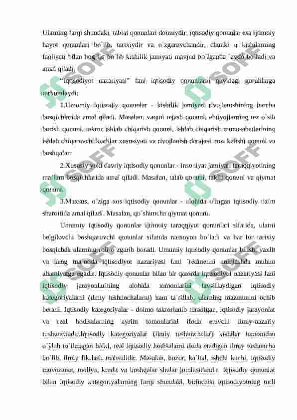 Iqtisodiy qonunlar va jarayonlarning ilmiy bilishning usullari 8