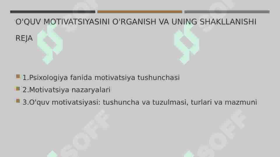 O'quv motivatsiyasini o'rganish va uning shakllanishi 2