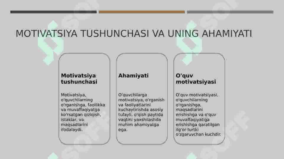 O'quv motivatsiyasini o'rganish va uning shakllanishi 3