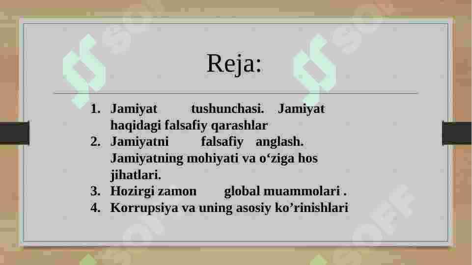 Jamiyat falsafasi 2