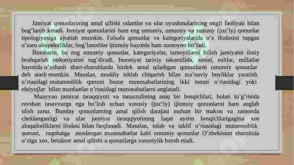 Jamiyat falsafasi 4