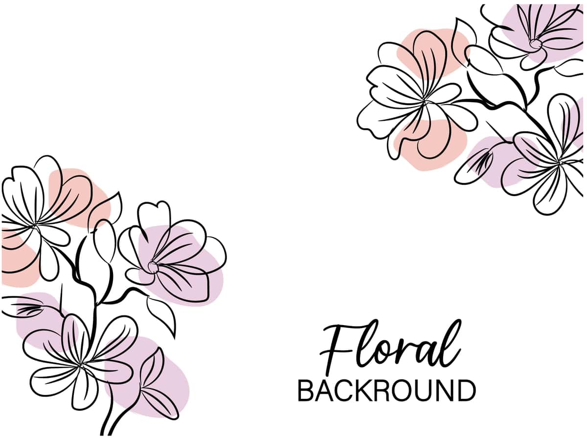 Vektorli qora gulli fon | Vector black floral background 1