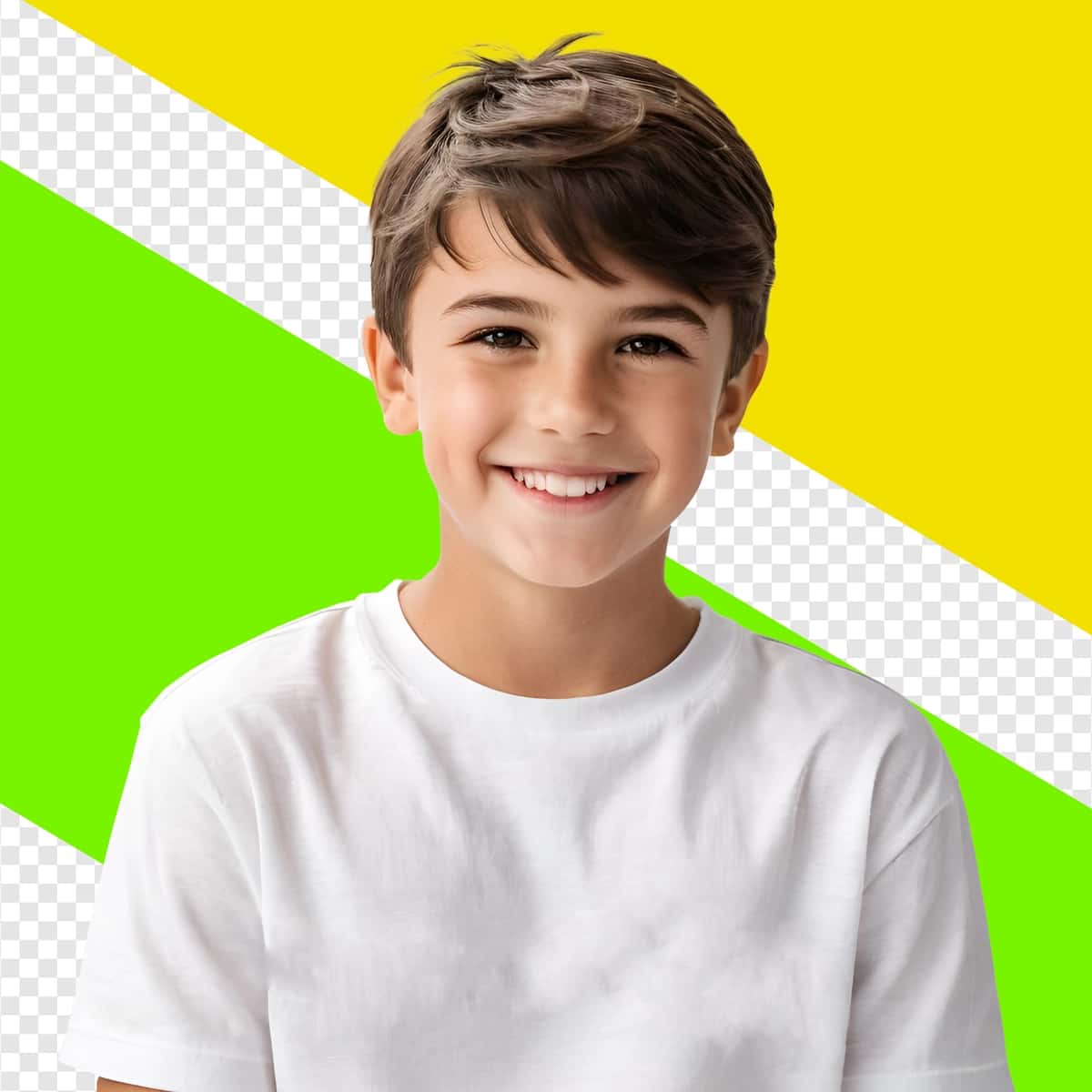 Oq ko'ylak kiygan bola "Menga shuni ayting" deb yozibdi | Boy with white shirt that says word it 1