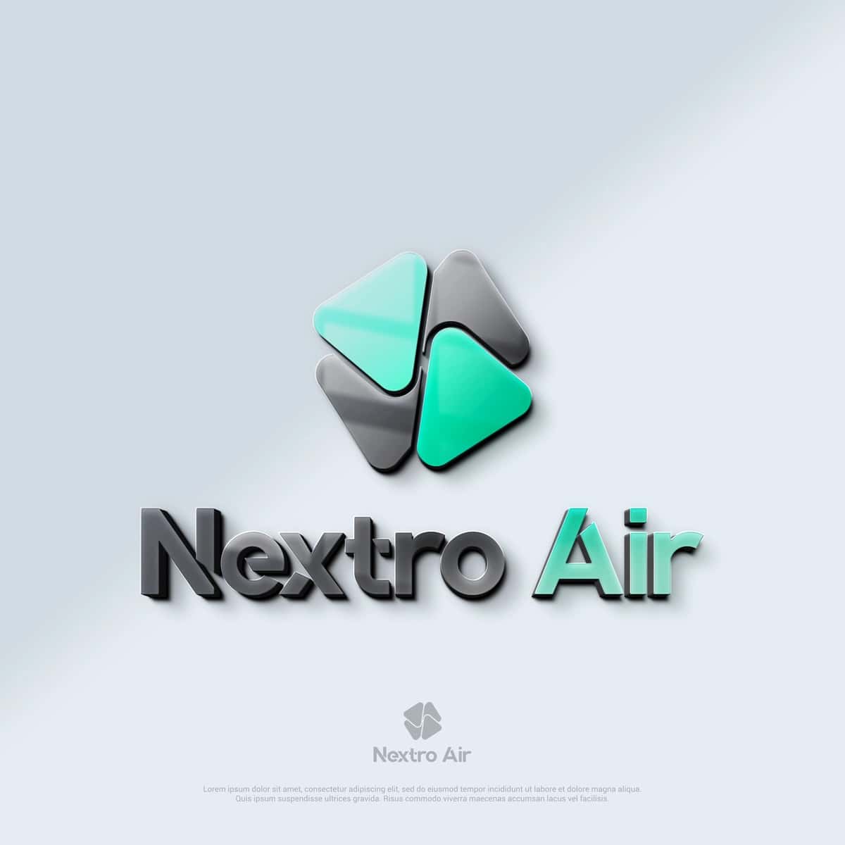 3D logo maket shablon | 3d logo mockup template 1