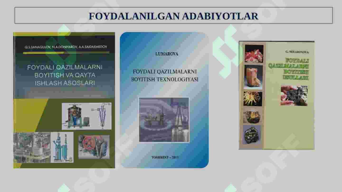 Rudalarni boyitish fanining maqsadi 2