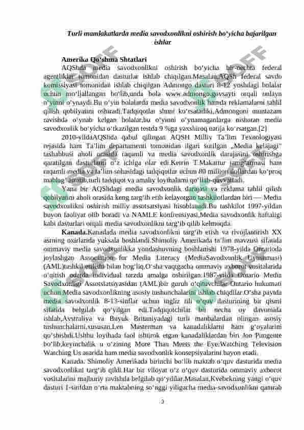 Media savodxonligini rivojlantirish yo’llari 3