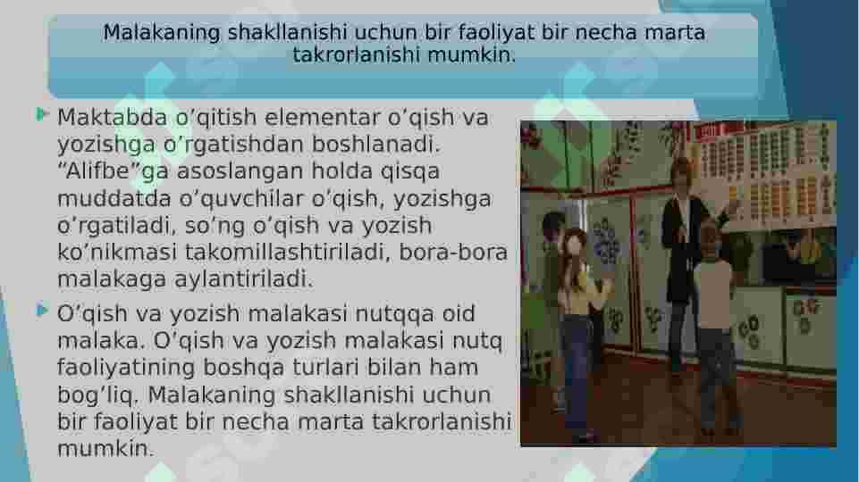 Savod o’rgatish mashqlarining asosiy turlari 4