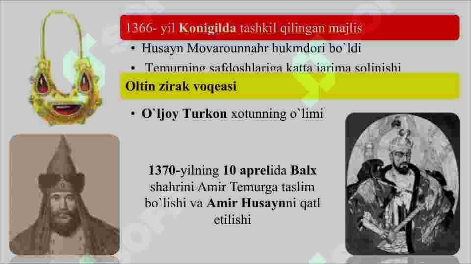 Amir Temurning markazlashgan davlatni yaratishi 7