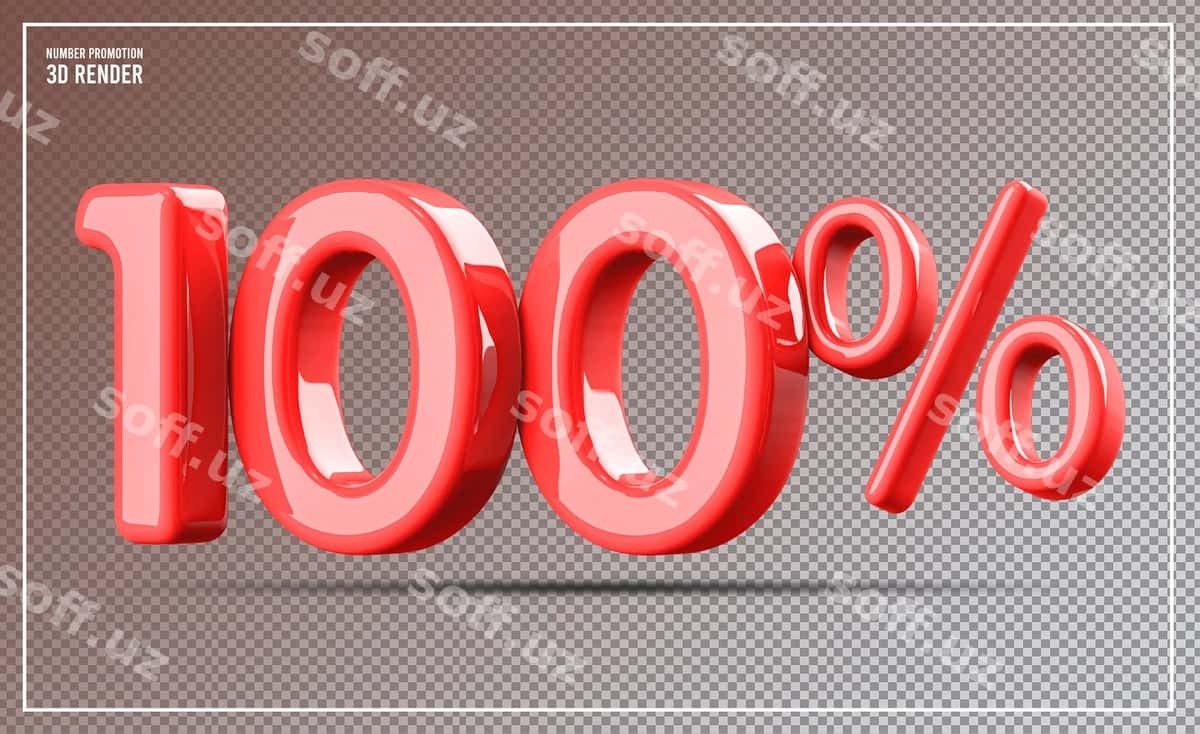 100 foiz qizil shaffof targ'ovat | 100 percent red glossy promotion 1