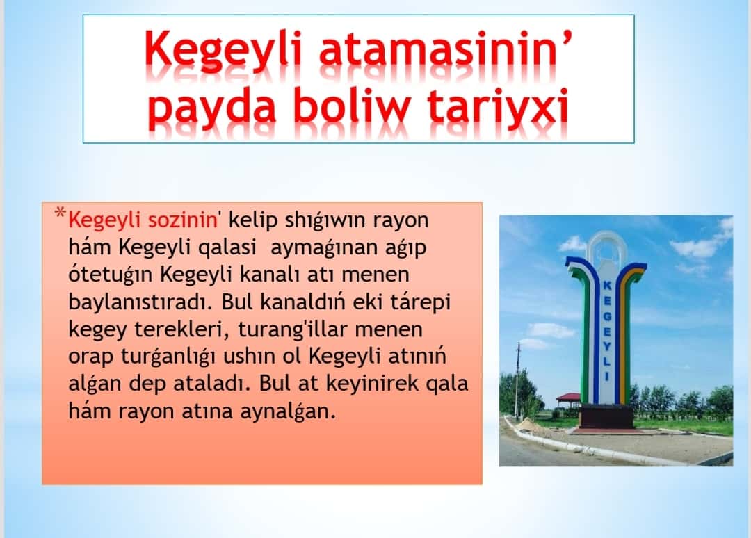 Kegeyli rayoni ekenomikasi 1