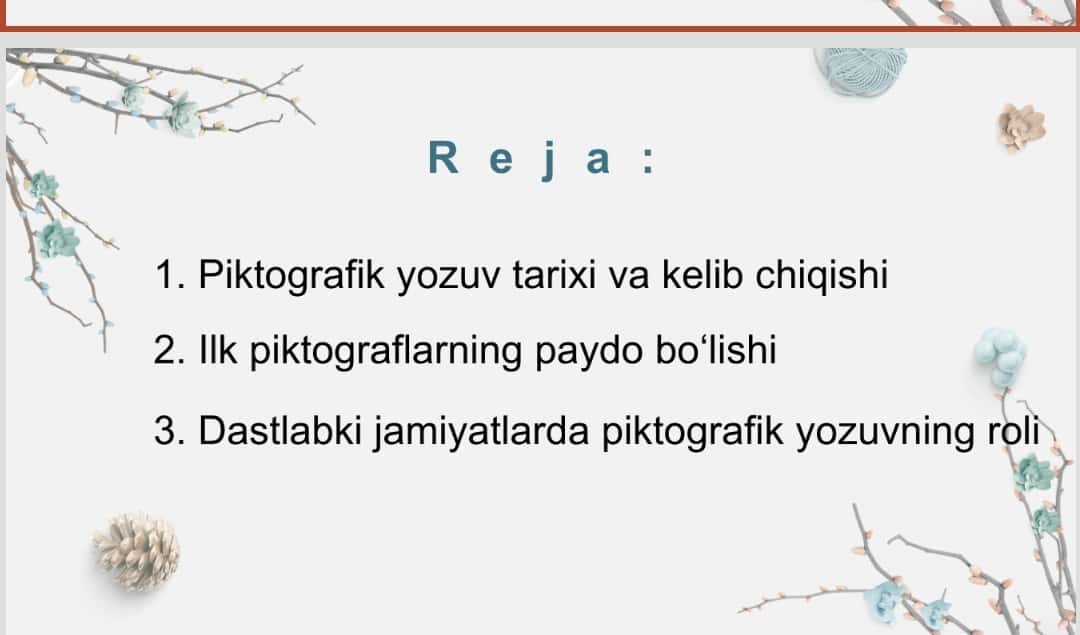 Piktografik yozuv .Ona tili 1