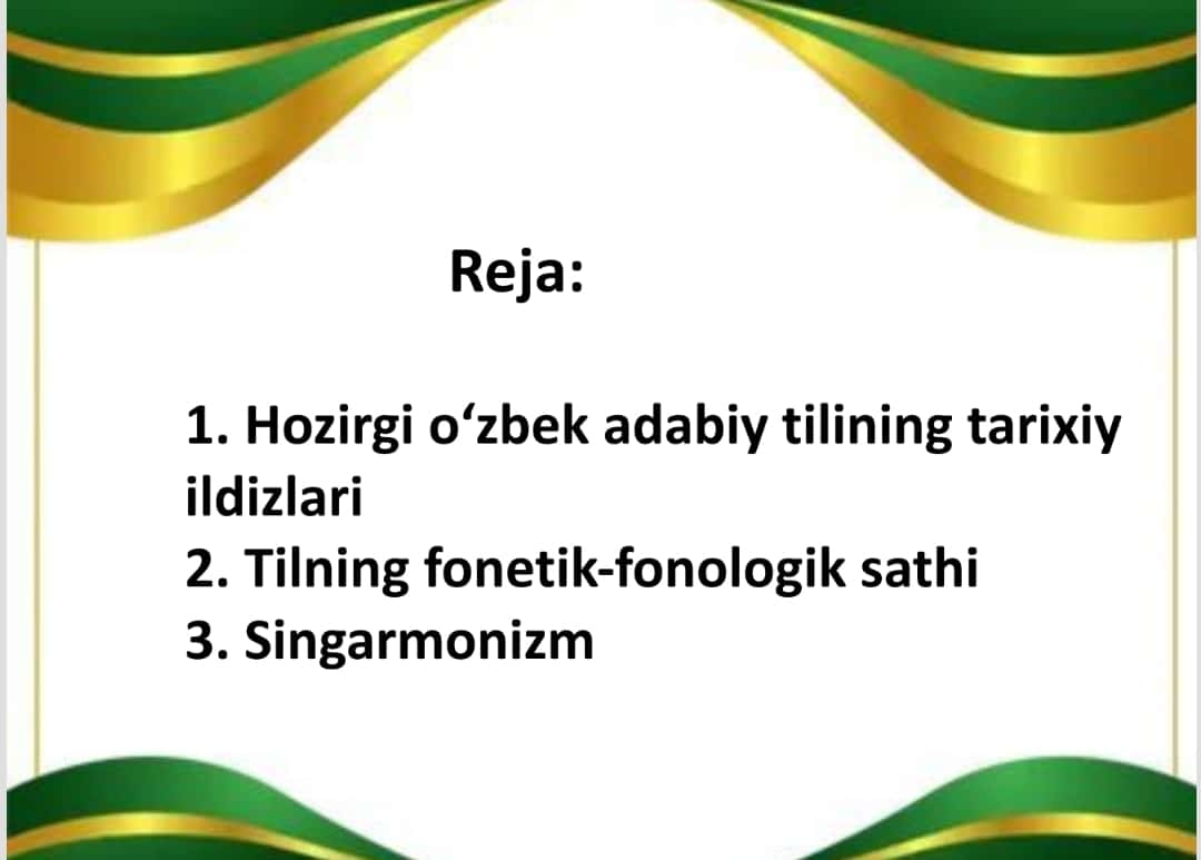 Hozirgi oʻzbek adabiy tilining tarixiy ildizlari va dialektal asoslari 1