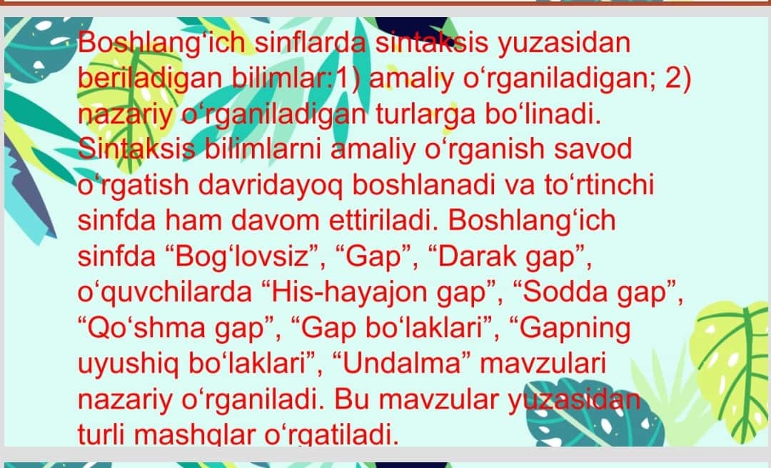 So’z birikmasi va gap ustida ishlash. 1