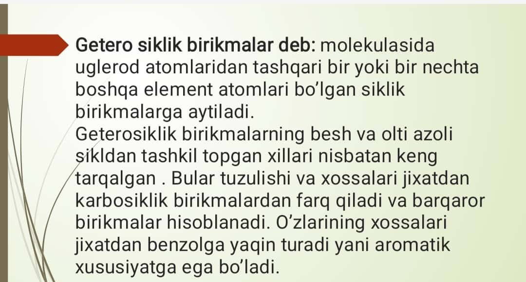 Geterohalqali birikmalar asosida ishlab chiqarilgan zamonaviy dori vositalari 1