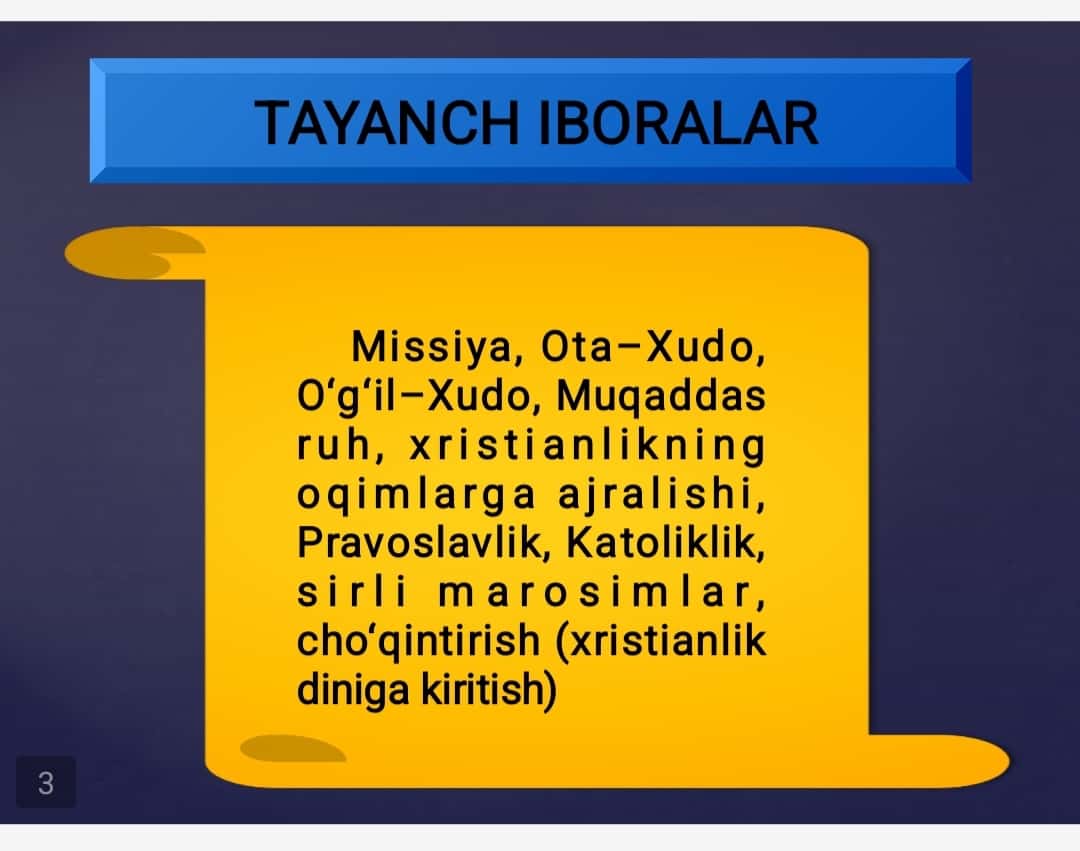 Xristian dini tarixi 1