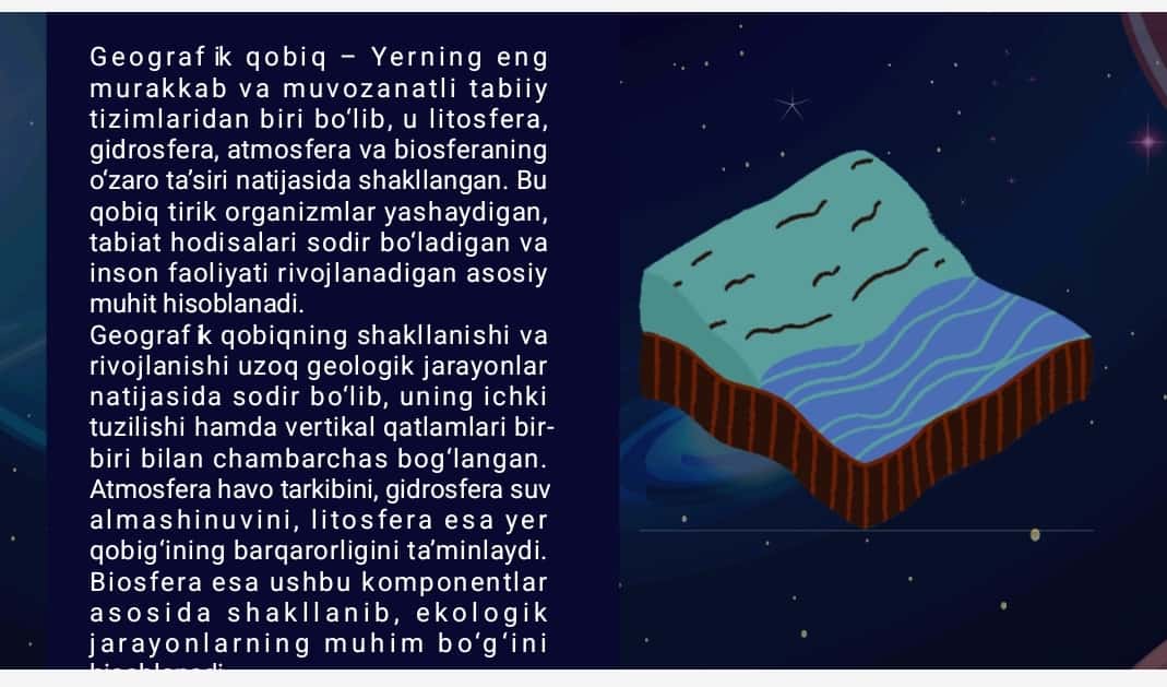 “Geografik qobiq, uning tarkibi va tuzilishi 1