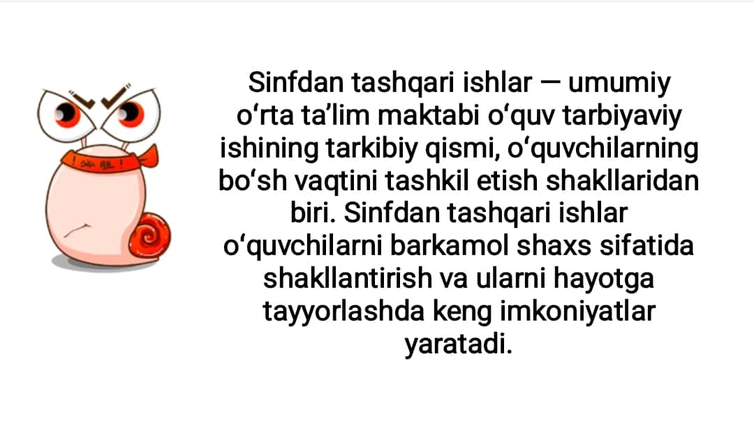 Sinfdan va maktabdan tashqari ishlarni tashkil etish 1