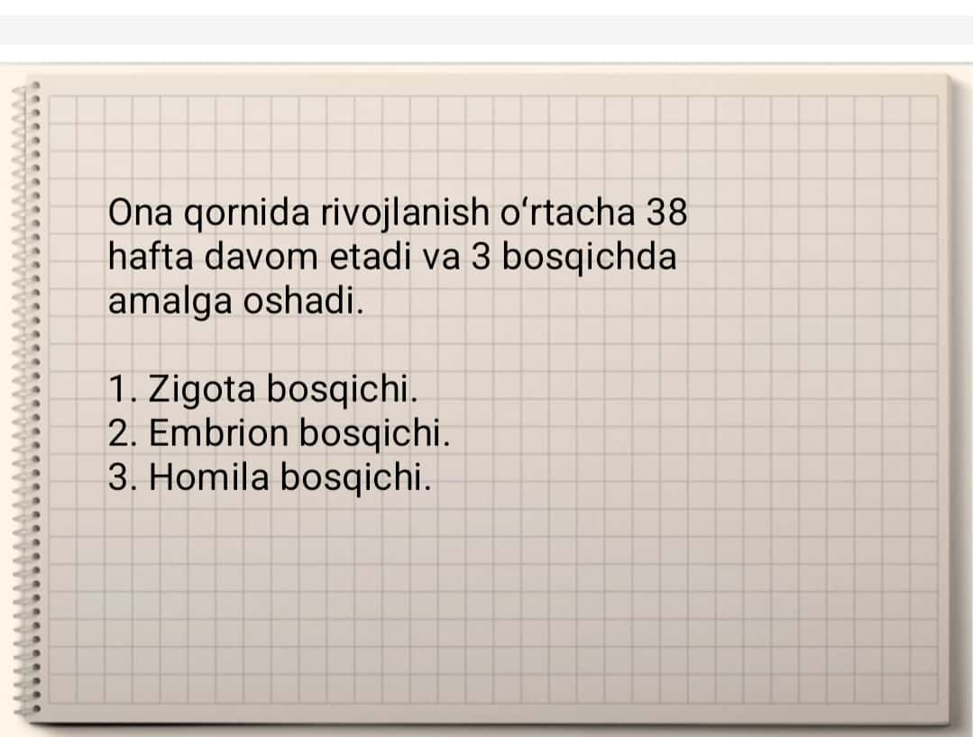 Mavzu: Ontogenezning ilk bosqichlari 1