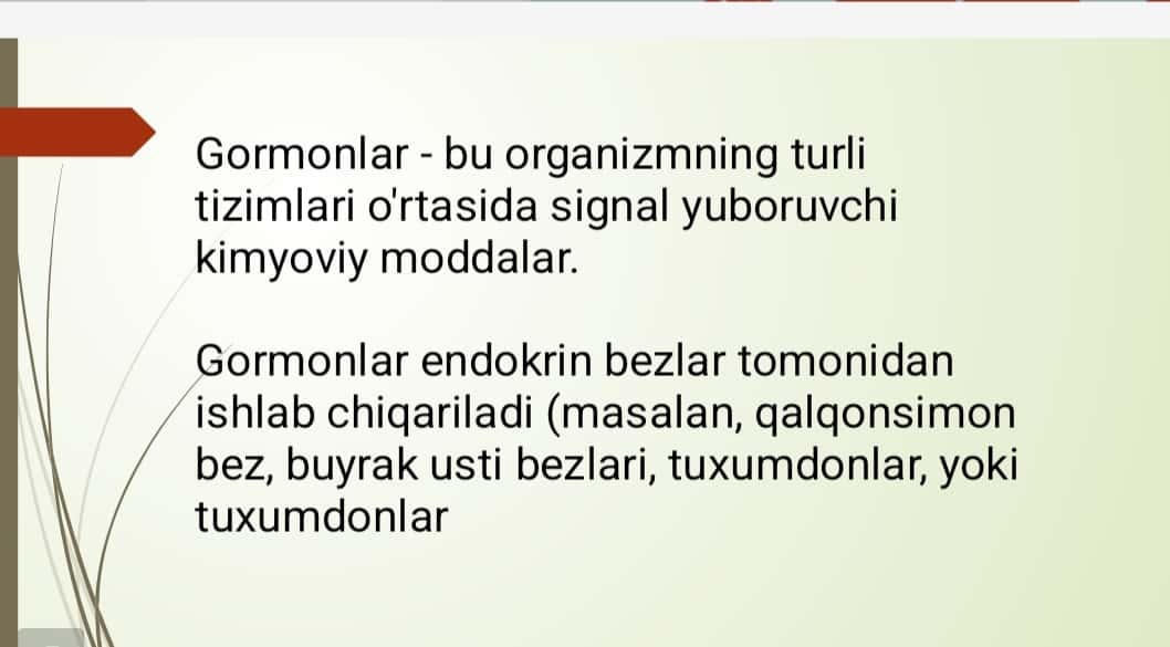 Gormonlarning organizmga tasiri 1