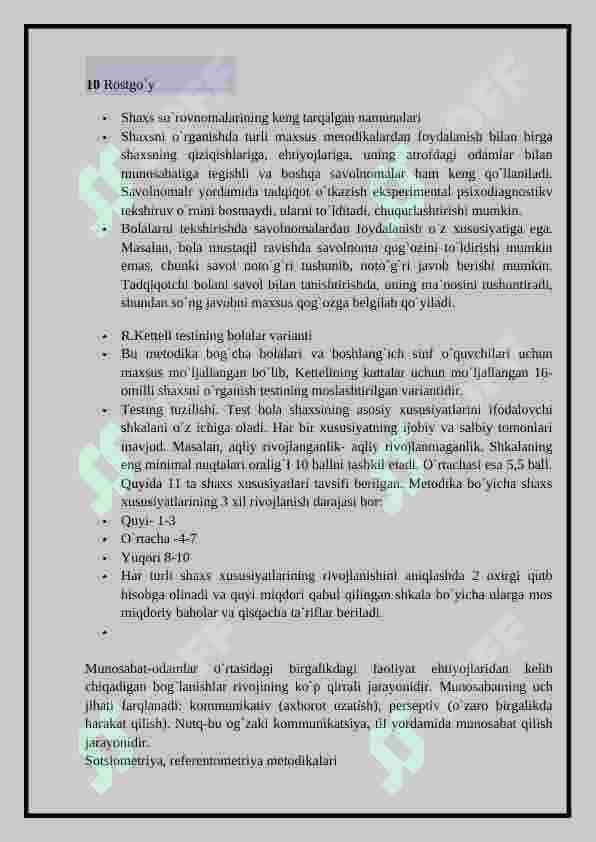 Shaxsni o`rganish metodlari 4