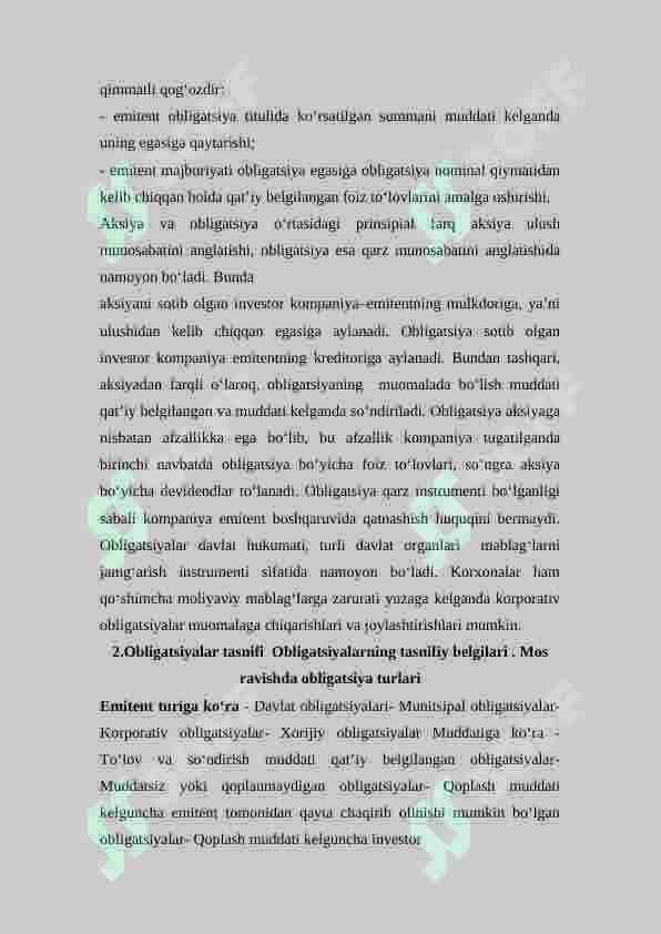 OBLIGATSIYALAR BOZORI, AKSIYALAR BOZORI 2