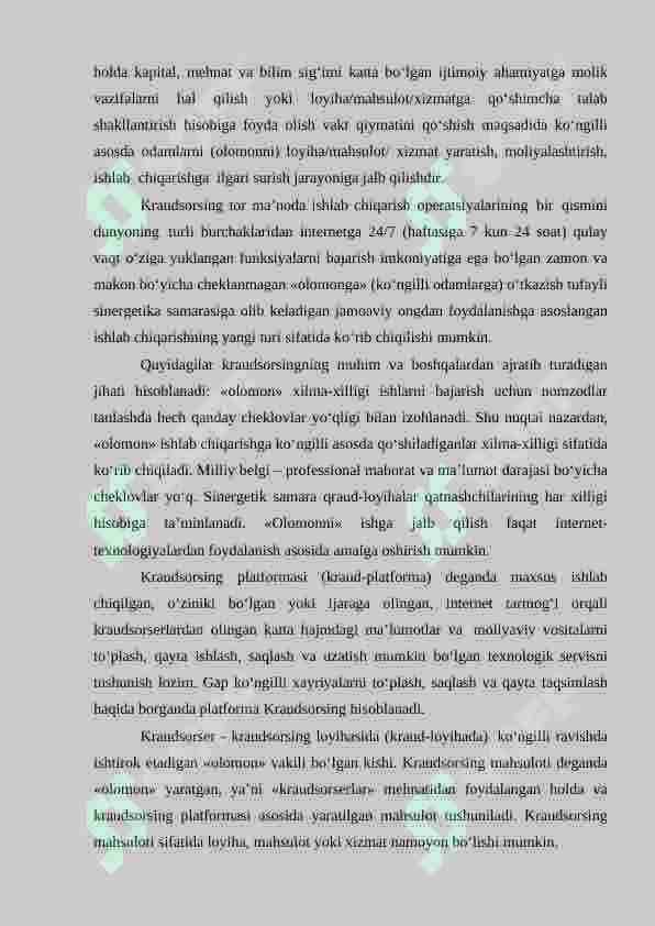 RAQAMLI BIZNESDA KRAUDSORSING VA KRAUDFANDINGNING YANGI IMKONIYATLARI 3