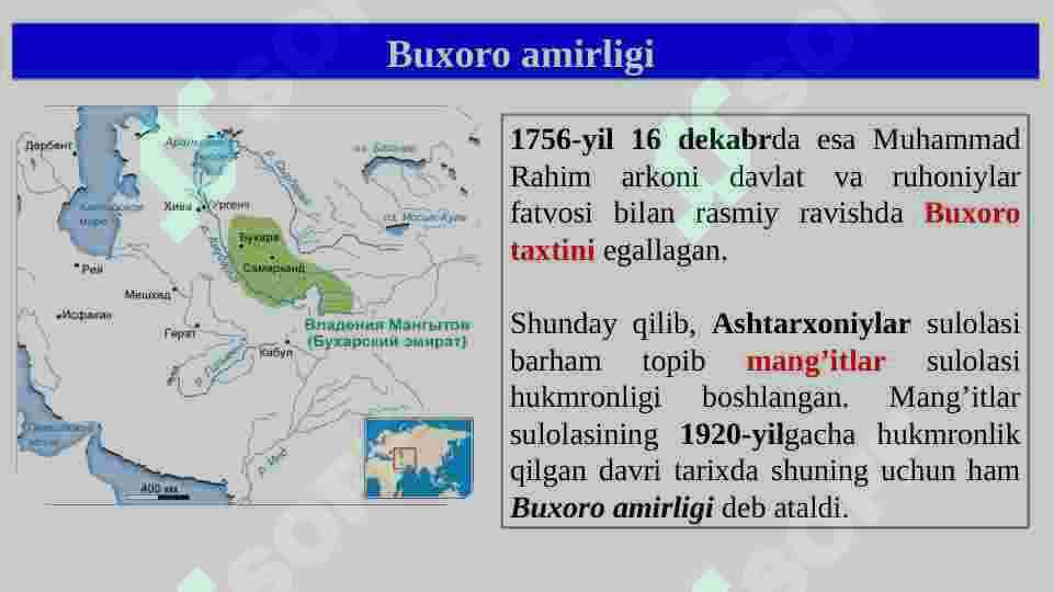 Markaziy Osiyoda xonlikning paydo bo‘lishi 4