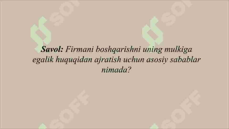 Zamonaviy moliyaning fundamental masalalari 7