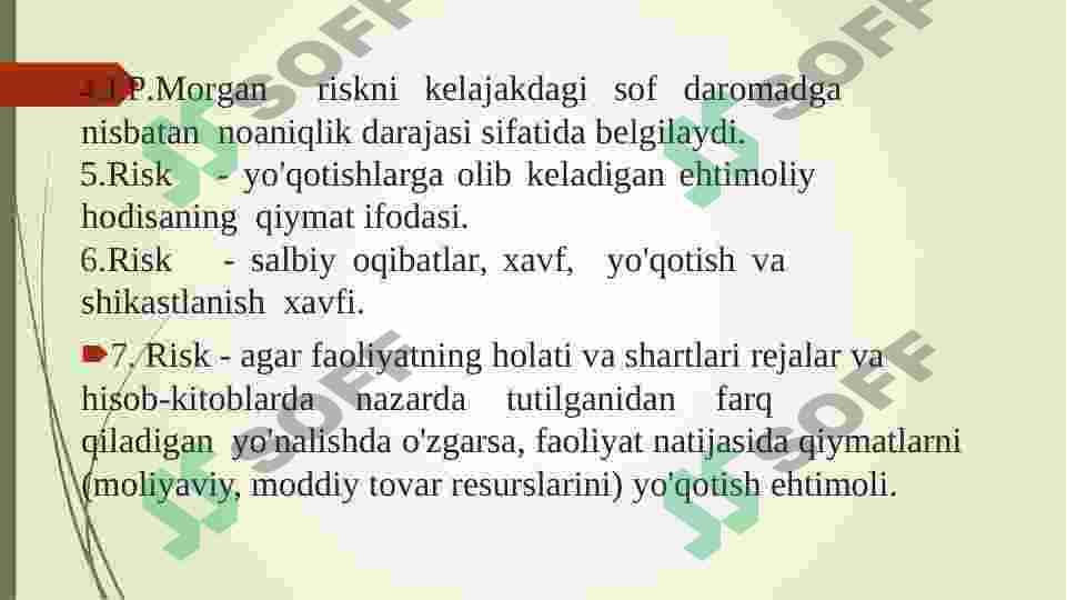 RISK TUSHUNCHASI HAQIDA MA'LUMOT 3