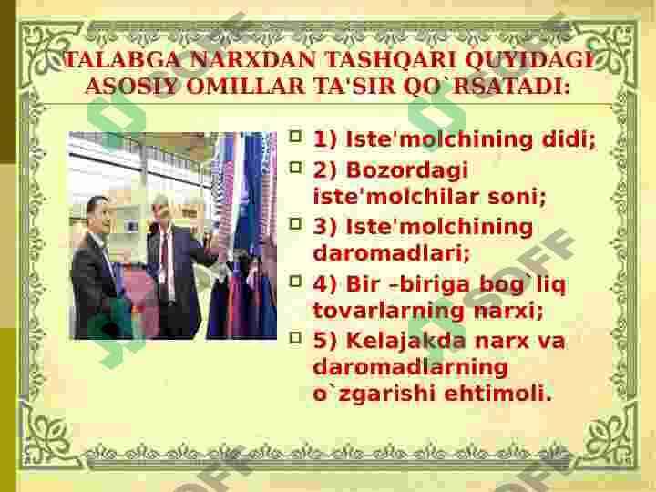 Qisqa va uzoq muddatda talabning o'zgarishi 4