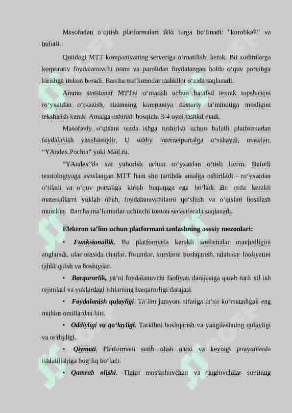 RAQAMLI TA'LIM PLATFORMALARINI RIVOJLANTIRISH 5