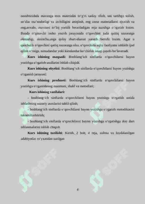 2-3 sinfda bayon uchun material to‘plash  va ishlash 4