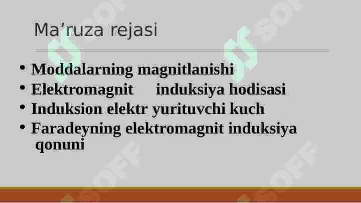ELEKTROMAGNIT INDUKSIYA  HODISASI 2