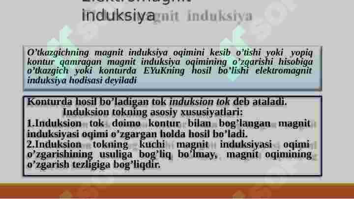 ELEKTROMAGNIT INDUKSIYA  HODISASI 7