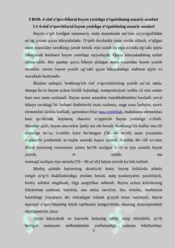 4-sinfda bayon uchun material to‘plash  va ishlash 5