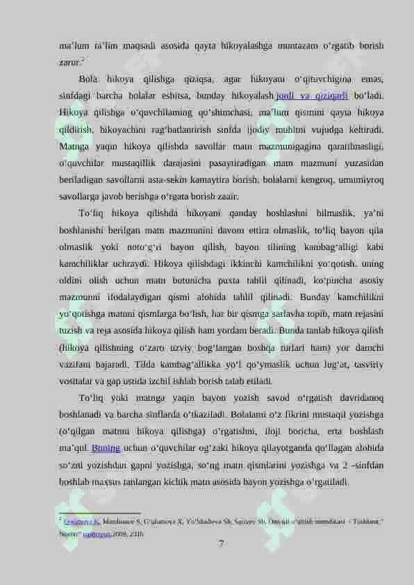 4-sinfda bayon uchun material to‘plash  va ishlash 7