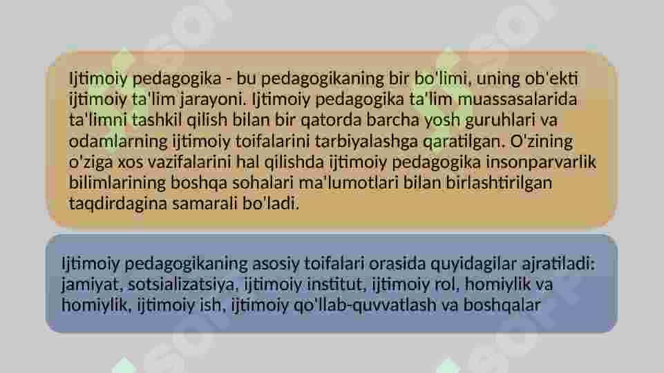 Ijtimoiy pedagogika fanining joriy etilishi 2