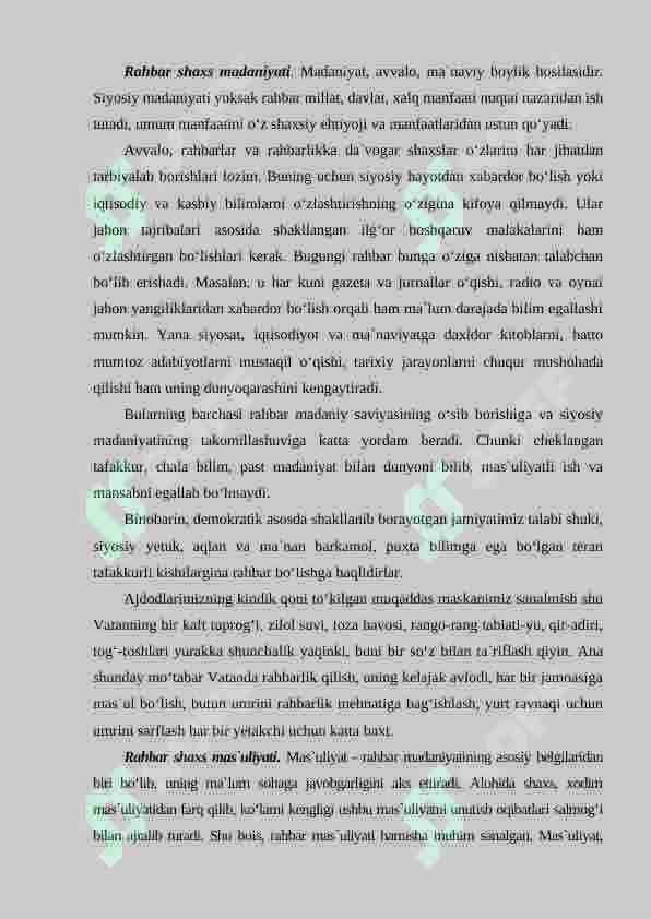 davlat xizmatchisi va boshqaruv madaniyati 8