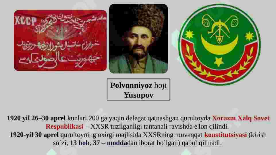 Xorazm va Buxoroda xonligi va amirligini yemirilishi 6