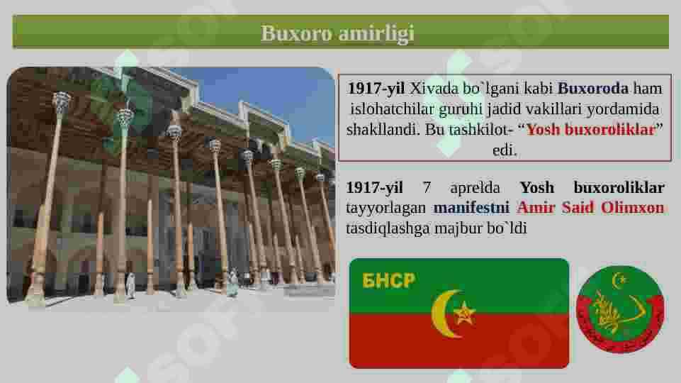 Xorazm va Buxoroda xonligi va amirligini yemirilishi 7