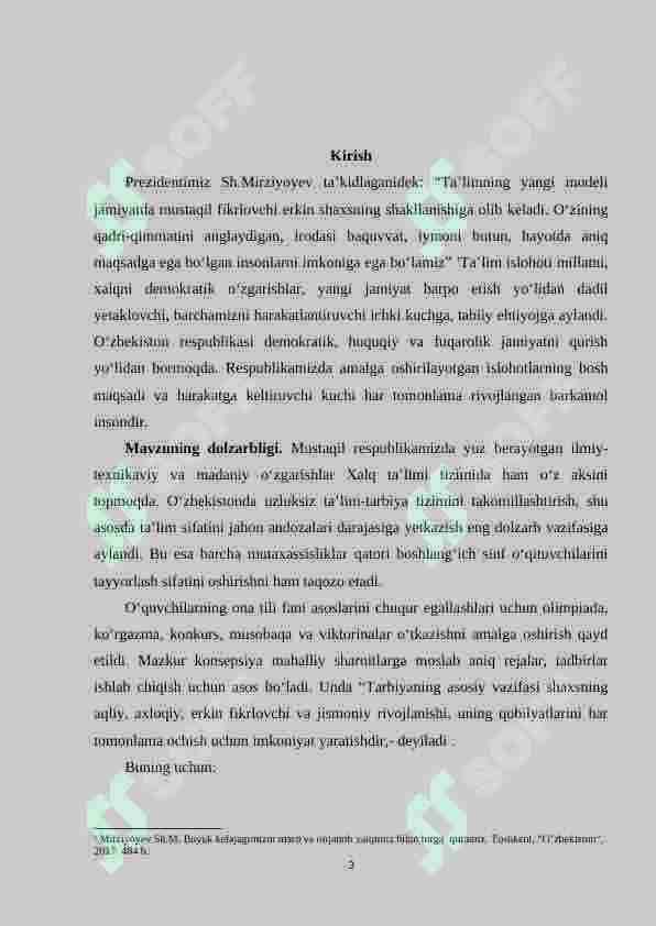 Ona tilidan tanlovlar rejasini ishlab chiqish metodlari 3